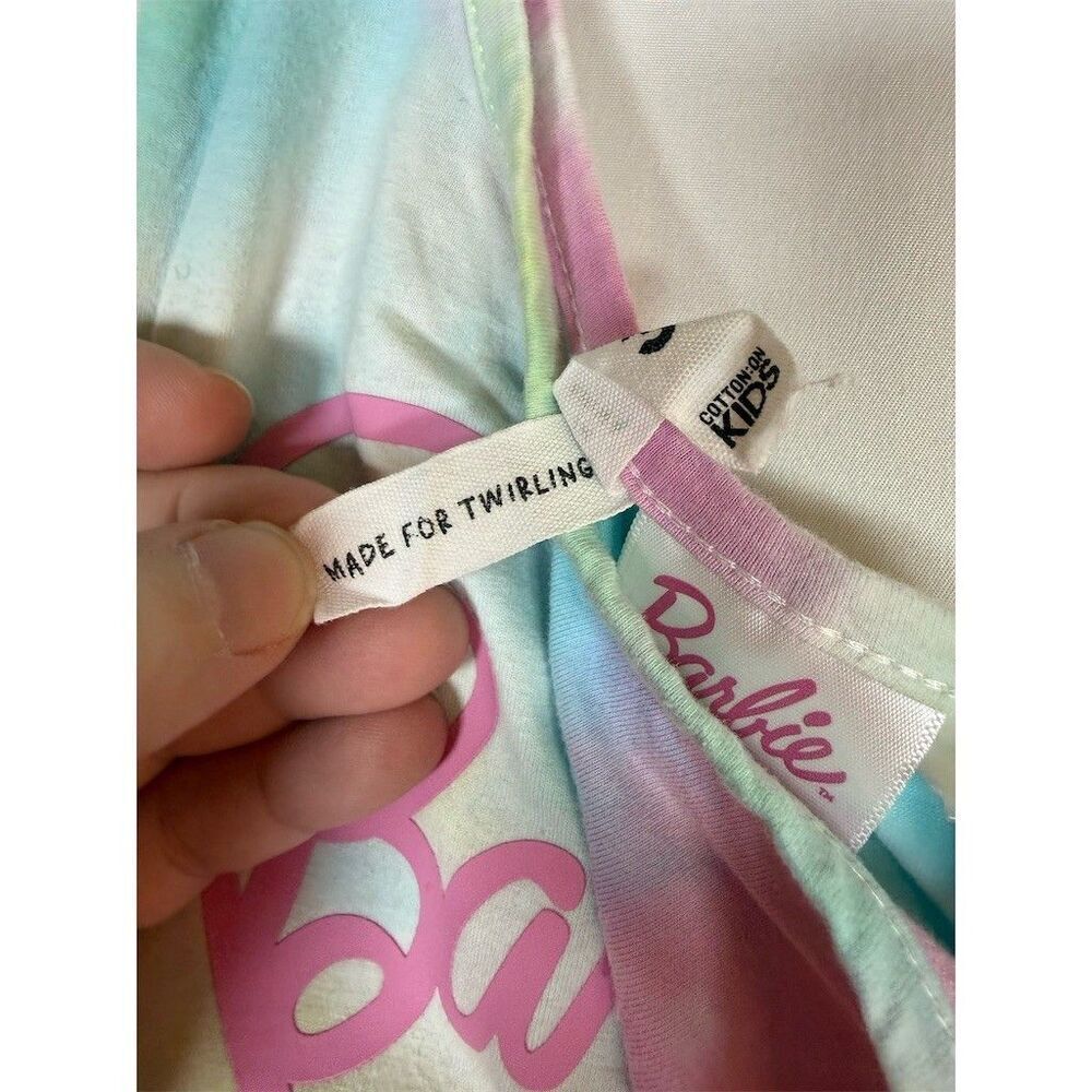 Barbie Girls Dress Size 3T Multicolor Tie-Dye Tulle Tutu Knee Length - Picture 12 of 14